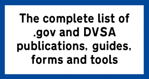 DVSA publications, guides & forms